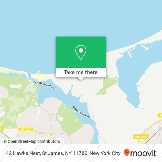 Mapa de 42 Hawks Nest, St James, NY 11780