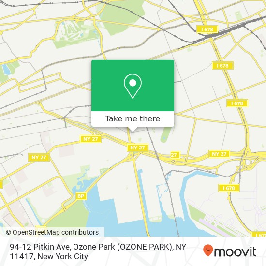Mapa de 94-12 Pitkin Ave, Ozone Park (OZONE PARK), NY 11417