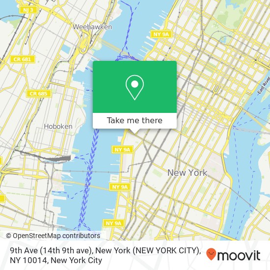 9th Ave (14th 9th ave), New York (NEW YORK CITY), NY 10014 map