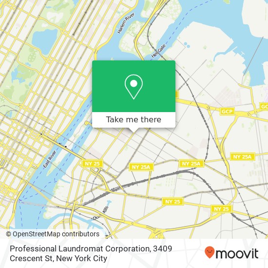 Professional Laundromat Corporation, 3409 Crescent St map