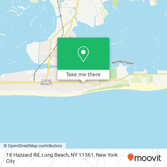Mapa de 18 Hazzard Rd, Long Beach, NY 11561
