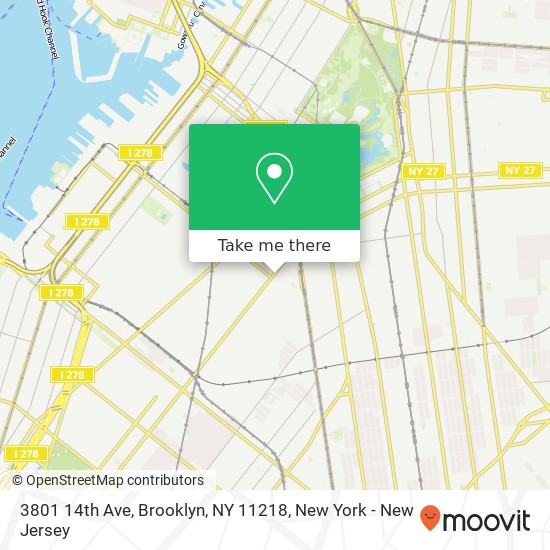 3801 14th Ave, Brooklyn, NY 11218 map