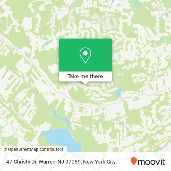 Mapa de 47 Christy Dr, Warren, NJ 07059