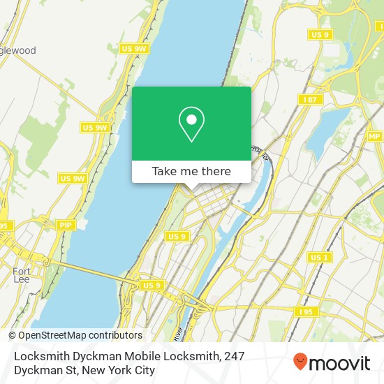 Mapa de Locksmith Dyckman Mobile Locksmith, 247 Dyckman St