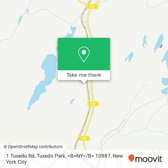 Mapa de 1 Tuxedo Rd, Tuxedo Park, <B>NY< / B> 10987