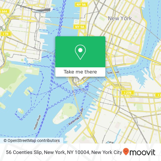 Mapa de 56 Coenties Slip, New York, NY 10004
