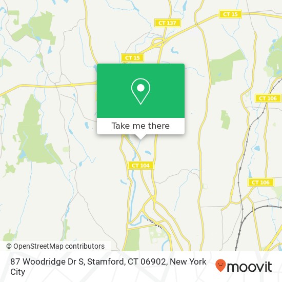 Mapa de 87 Woodridge Dr S, Stamford, CT 06902