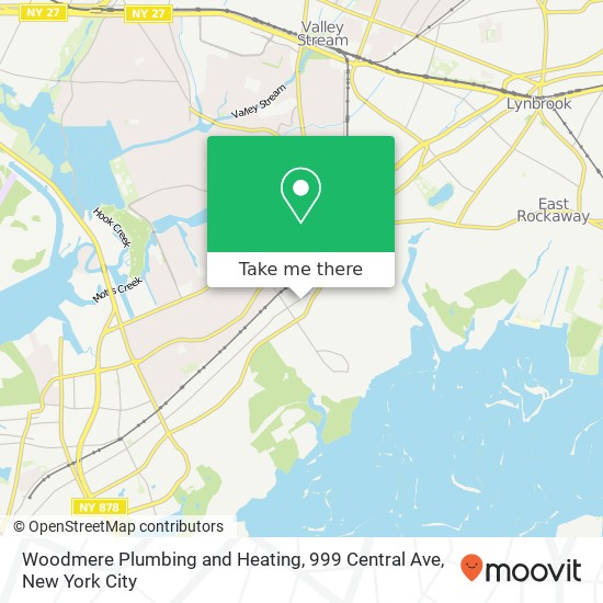 Woodmere Plumbing and Heating, 999 Central Ave map