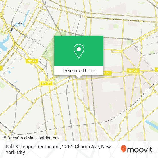 Mapa de Salt & Pepper Restaurant, 2251 Church Ave