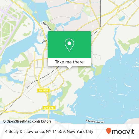 Mapa de 4 Sealy Dr, Lawrence, NY 11559