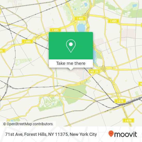 71st Ave, Forest Hills, NY 11375 map