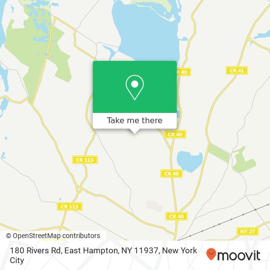 180 Rivers Rd, East Hampton, NY 11937 map