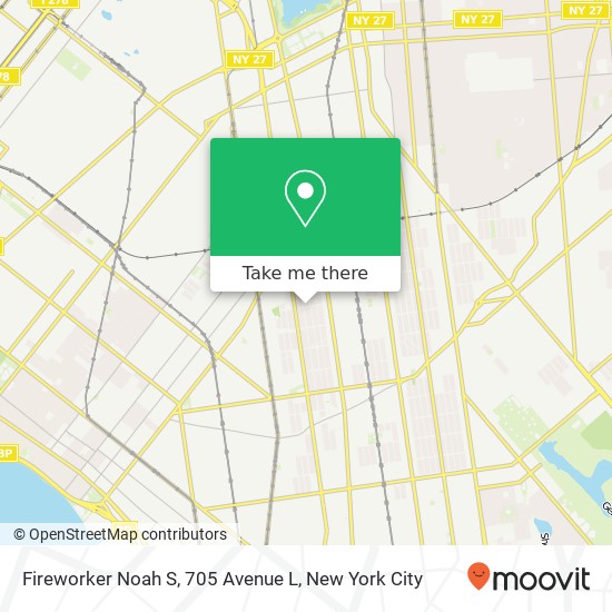 Mapa de Fireworker Noah S, 705 Avenue L