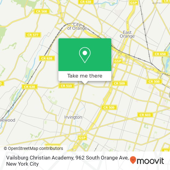 Mapa de Vailsburg Christian Academy, 962 South Orange Ave