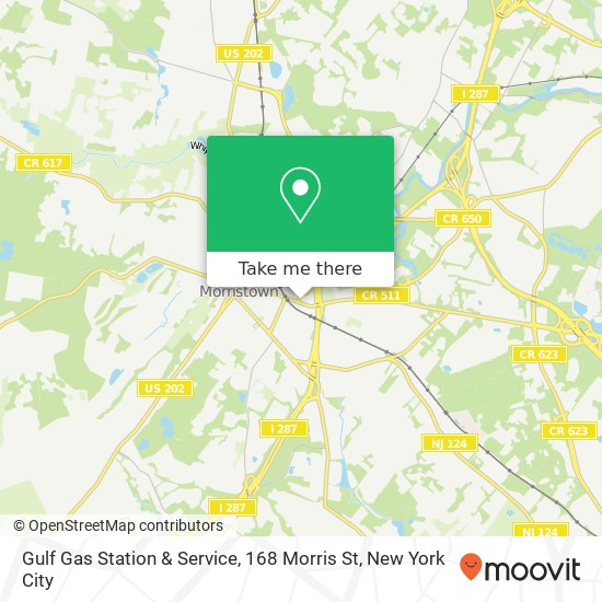 Mapa de Gulf Gas Station & Service, 168 Morris St