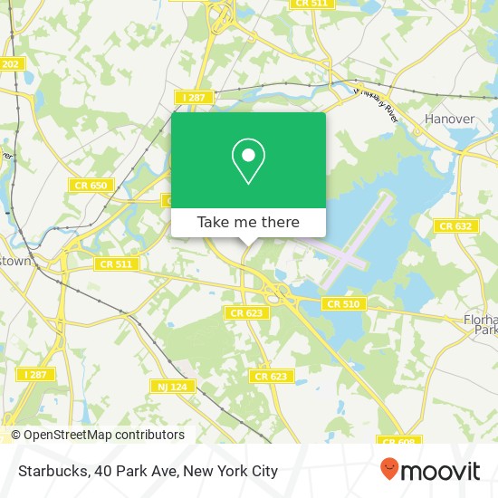 Mapa de Starbucks, 40 Park Ave