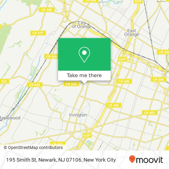 Mapa de 195 Smith St, Newark, NJ 07106