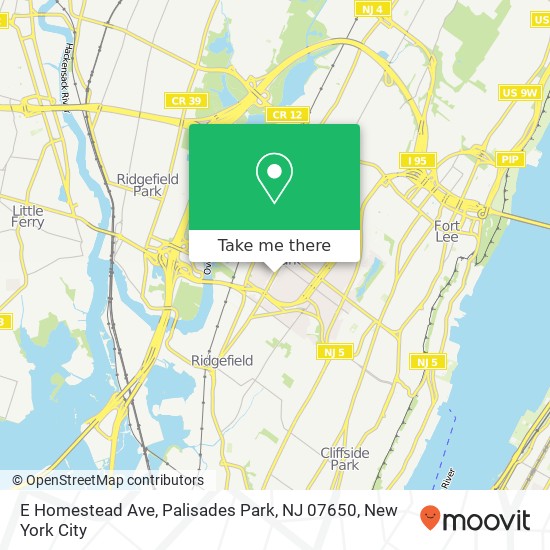 E Homestead Ave, Palisades Park, NJ 07650 map