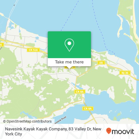 Mapa de Navesink Kayak Kayak Company, 83 Valley Dr