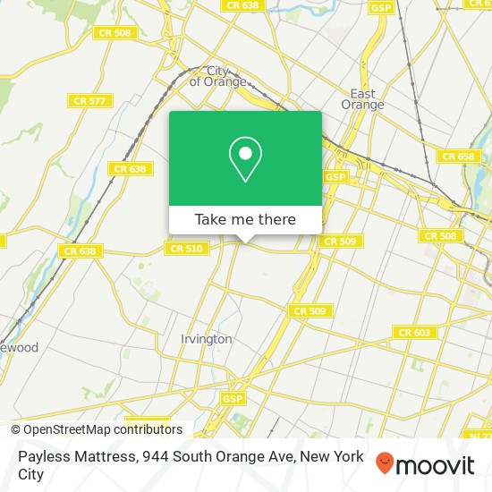 Mapa de Payless Mattress, 944 South Orange Ave