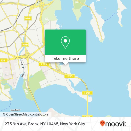 Mapa de 275 9th Ave, Bronx, NY 10465