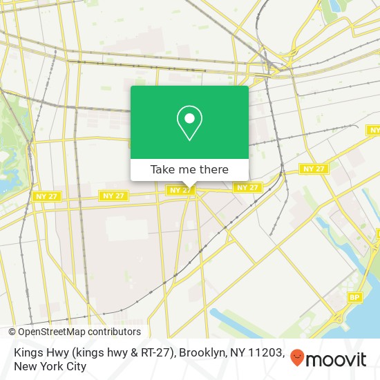Kings Hwy (kings hwy & RT-27), Brooklyn, NY 11203 map