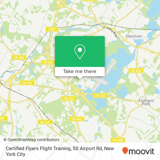 Certified Flyers Flight Training, 50 Airport Rd map