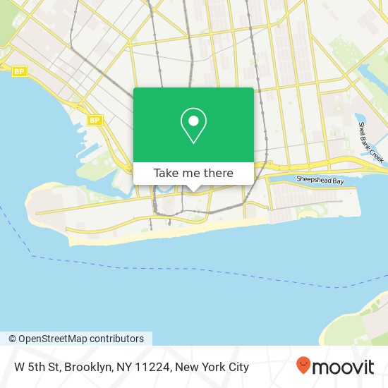 Mapa de W 5th St, Brooklyn, NY 11224