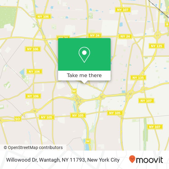 Willowood Dr, Wantagh, NY 11793 map