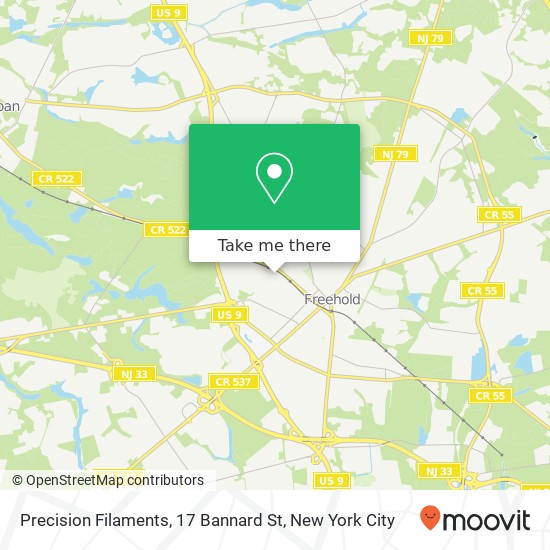 Mapa de Precision Filaments, 17 Bannard St