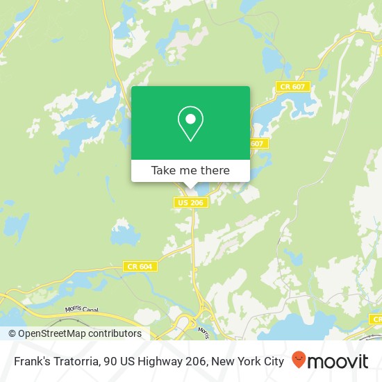 Frank's Tratorria, 90 US Highway 206 map