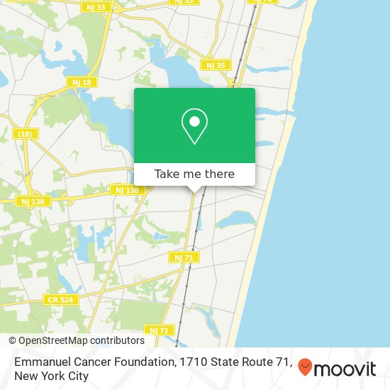 Mapa de Emmanuel Cancer Foundation, 1710 State Route 71