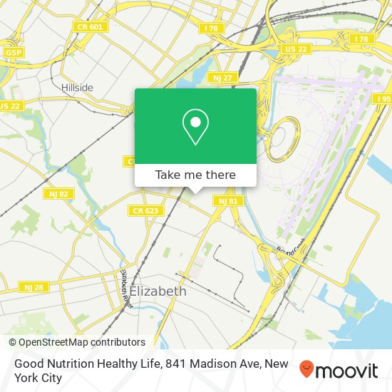 Mapa de Good Nutrition Healthy Life, 841 Madison Ave