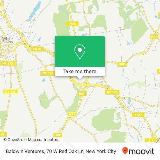 Mapa de Baldwin Ventures, 70 W Red Oak Ln