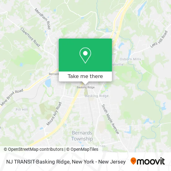 Basking Ridge Nj Map How To Get To Nj Transit-Basking Ridge In Bernards, Nj By Train Or Bus?