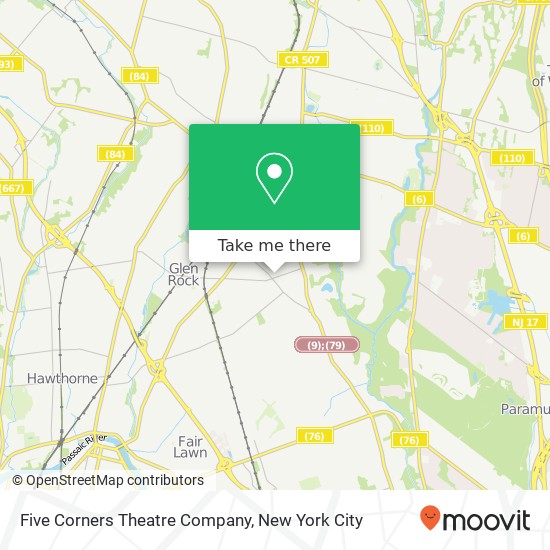 Mapa de Five Corners Theatre Company