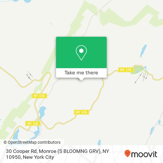 30 Cooper Rd, Monroe (S BLOOMNG GRV), NY 10950 map