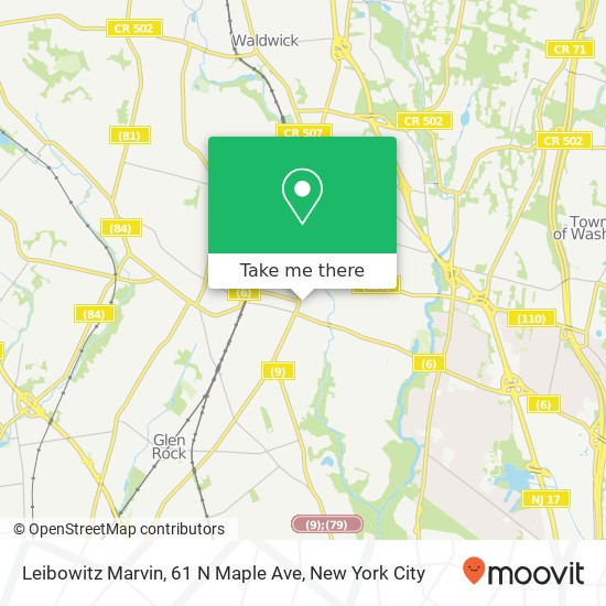 Mapa de Leibowitz Marvin, 61 N Maple Ave