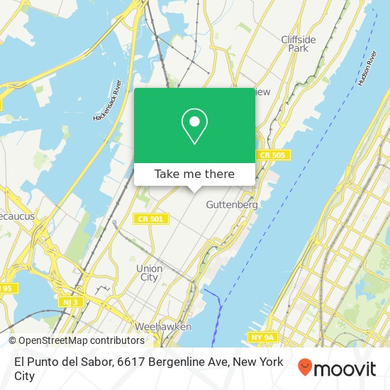 El Punto del Sabor, 6617 Bergenline Ave map