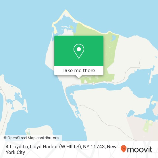 Mapa de 4 Lloyd Ln, Lloyd Harbor (W HILLS), NY 11743