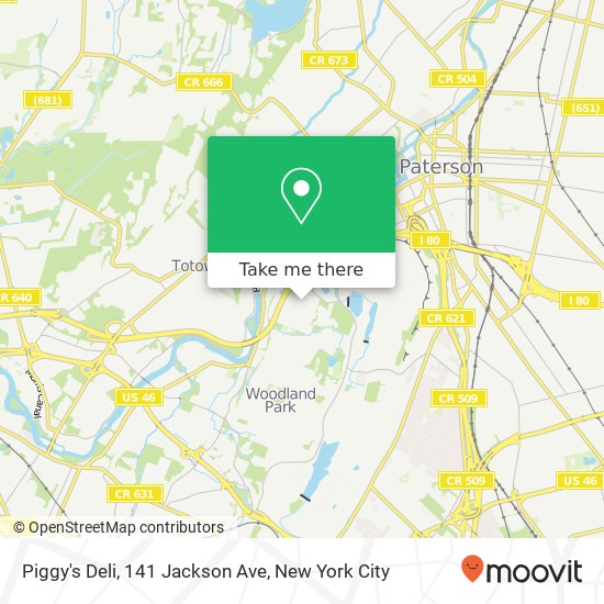 Mapa de Piggy's Deli, 141 Jackson Ave