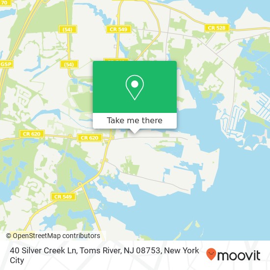 40 Silver Creek Ln, Toms River, NJ 08753 map