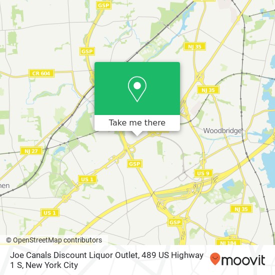 Mapa de Joe Canals Discount Liquor Outlet, 489 US Highway 1 S