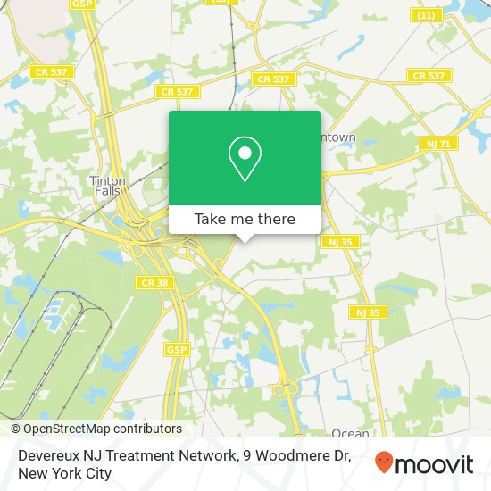 Devereux NJ Treatment Network, 9 Woodmere Dr map