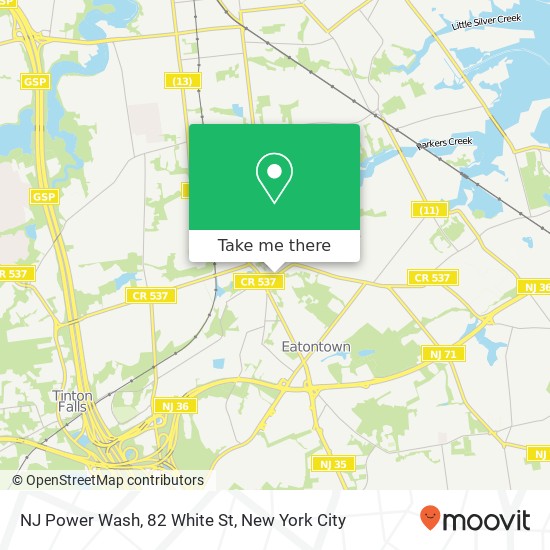 Mapa de NJ Power Wash, 82 White St