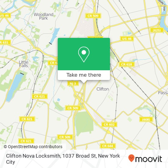 Clifton Nova Locksmith, 1037 Broad St map
