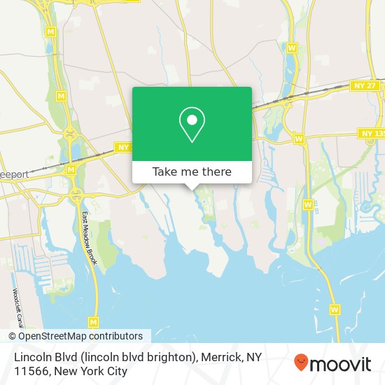 Mapa de Lincoln Blvd (lincoln blvd brighton), Merrick, NY 11566