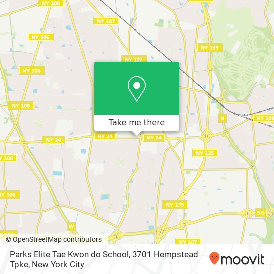Mapa de Parks Elite Tae Kwon do School, 3701 Hempstead Tpke