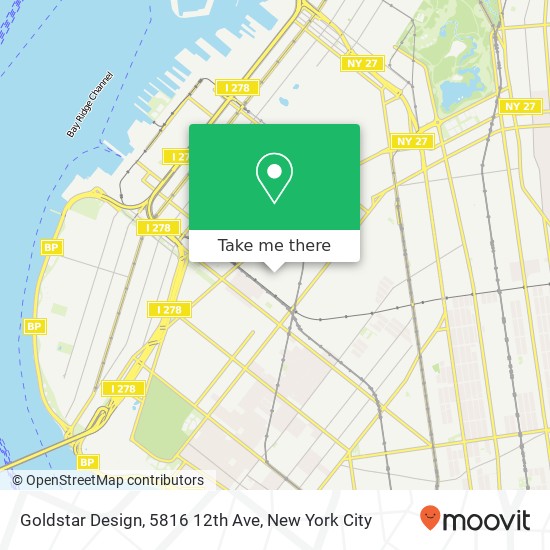 Mapa de Goldstar Design, 5816 12th Ave