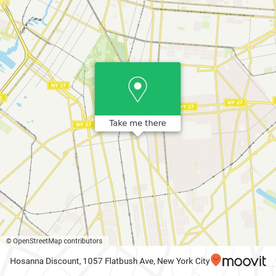 Mapa de Hosanna Discount, 1057 Flatbush Ave